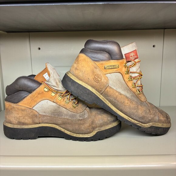 Timberland Mens Field Boot Wheat Nubuck 0A18RI Mid Boot Size 12